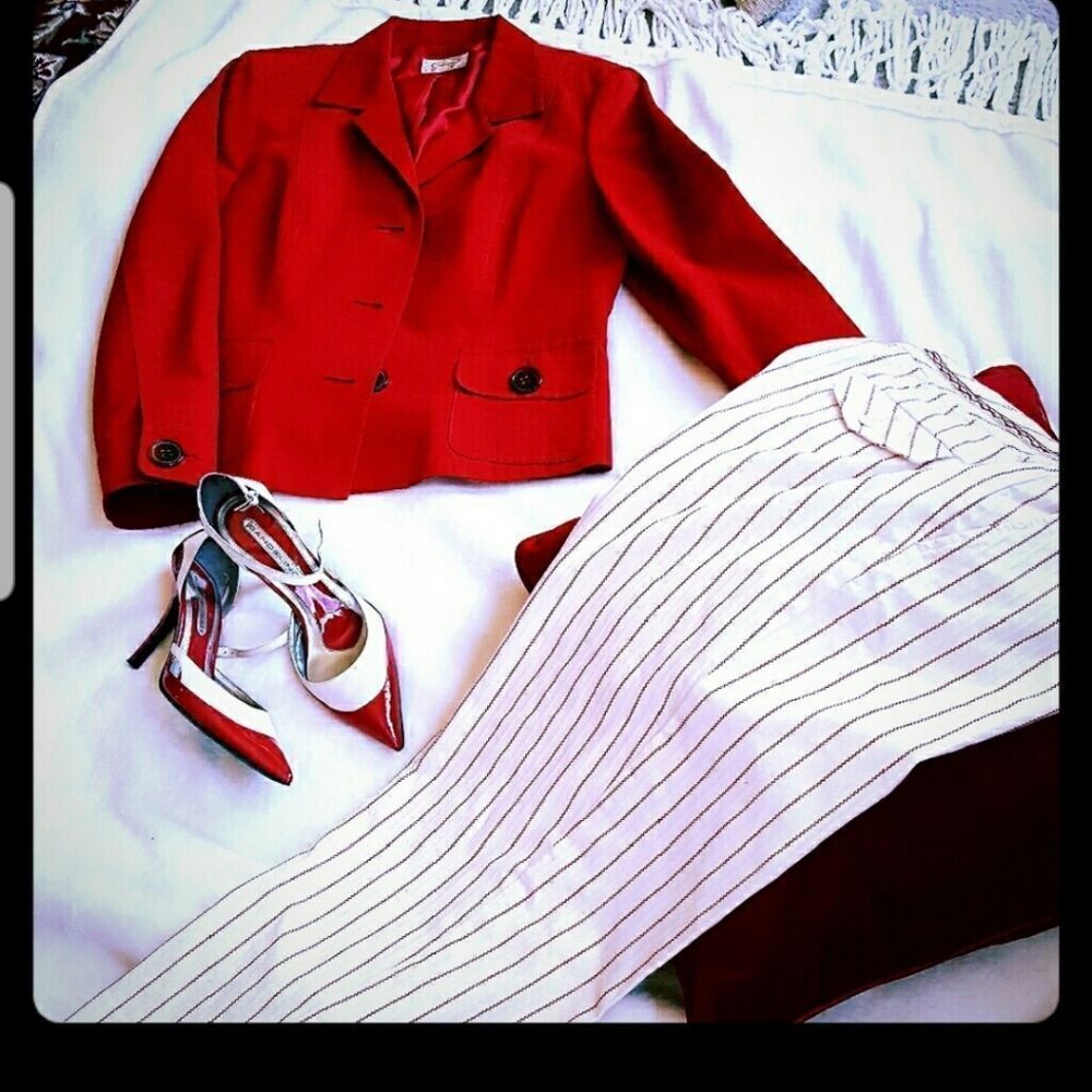 💄CHERRY LINEN 3 JACKET & PANTS💄